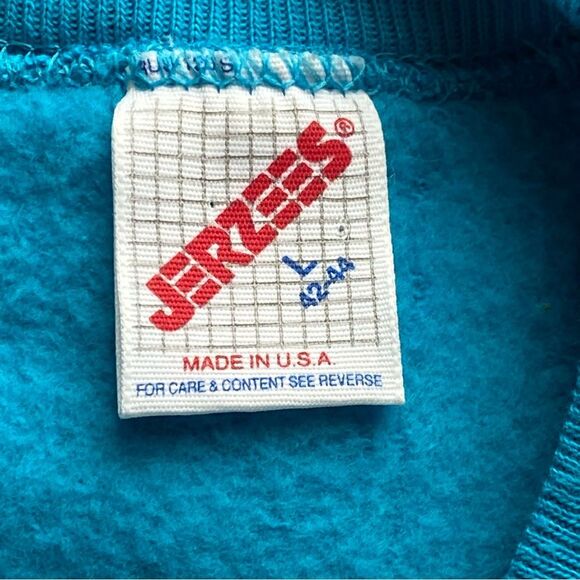 Vintage 90's Jerzees Blue San Fransisco Crewneck Sweatshirt Size Large - Picture 9 of 13